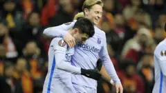 Barcelona gol sonrası sevinci