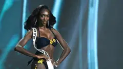 Miss Olivia Yacé yambaye bikini ubwo yari mu irushanwa rya Miss Universe 2025 muri Thailand