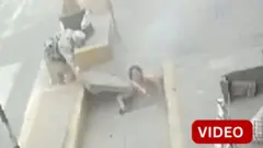 திடீரென வெடித்த மின்பெட்டி; குழியில் விழுந்த பெண்