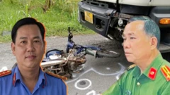 Ông Huỳnh Minh Trung (trái) và ông Nguyễn Hoàng Văn 