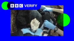 A screenshot of the bodycam footage that was released by the police that shows Henry Nowak being handcuffed.