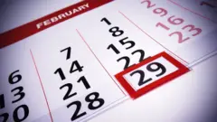 Calendar show February wit 29 days