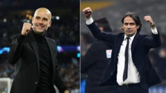 Pep Guardiola and Simone Inzaghi