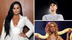 Demi Lovato, Justin Bieber et Britney Spears