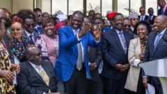 President William Ruto during di announcement for di Finance Bill