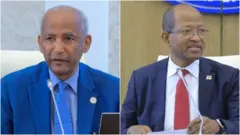 ዋና ኮሚሽነር ፕሮፌሰር መስፍን አርዓያ እና አፈ ጉባኤ አቶ ታገሰ ጫፎ