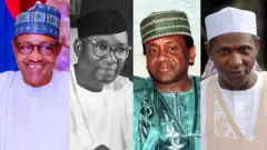 Daga dama: Umaru Ƴar'adua, Sani Abacha, Nnamdi Azikwe, Muhammadu Buhari