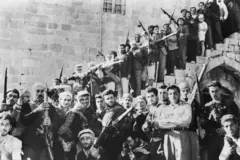 مقاتلون من أنصار كمال جنبلاط في المختارة لبنان 1958