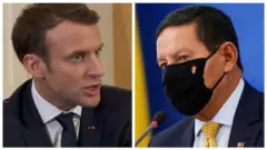 Emmanuel Macron e Hamilton Mourão