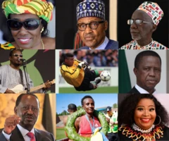 Photomontage par Mamadou Faye des personnalités africaines décédées en 2025.