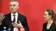 Jens Stoltenberg and Sanna Marin