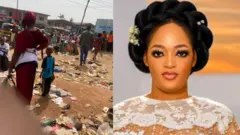 Aworan ibi ti iṣẹlẹ naa ti waye pẹlu aṣọ ati bata nilẹ