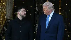 Дональд Трамп жана Владимир Зеленский.