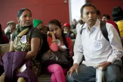 सन् २०१२ मा अमेरिका जान लागेका भुटानी शरणार्थीहरू 