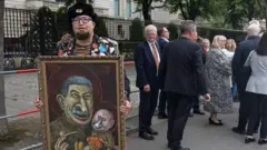 Семен Скрепецький на акції в Берліні біля російського посольства, 12 червня 2026 року