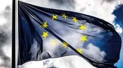 Прапор ЄС - стокове фото