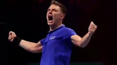 Hamad Medjedovic celebrates his win