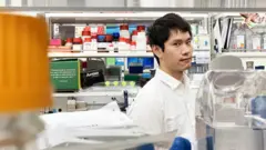 Félix Wong en su laboratorio