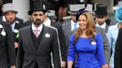 الشيخ محمد بن راشد وزوجته هيا بنت الحسين عام 2008