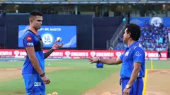 শচীন টেন্ডুলকার ও তার ছেলে অর্জুন টেন্ডুলকার