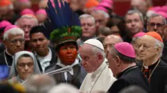 Papa Francisco durante el Sínodo de la Amazonía