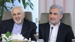 محسن اسماعیلی (سمت راست) با حکم رئیس جمهور ایران جانشین محمدجواد ظریف (سمت چپ) در معاونت راهبردی شده است