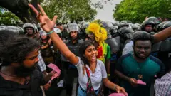 காலி முகத்திடலில் நடைபெற்ற போராட்டம்