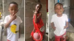 Three children wey die for accident