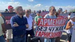 Gümridə 102-ci hərbi bazasına qarşı etiraz aksiyası