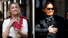 Amber Heard (solda) ve Johnny Depp (sağda)