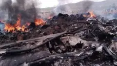 አውሮፕላን ሲቃጠል