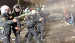 پلیس ترکیه از اسپری فلفل و گلوله‌های لاستیکی علیه معترضان استفاده کرد