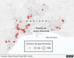 Viviendas en Mariúpol en fase avanzada de embargo