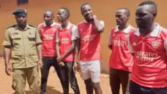Abafana ba Arsenal bari bafunzwe barekuwe