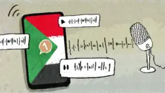 Graphique d'un téléphone et d'un micro de studio de radio