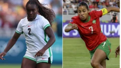 Michelle Alozie of Nigeria and Ghizlane Chebbak of Morocco