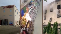 Ebeano supermarket Abuja Fire