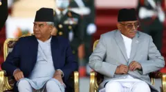 शेरबहादुर देउवा र पुष्पकमल दाहाल प्रचण्ड