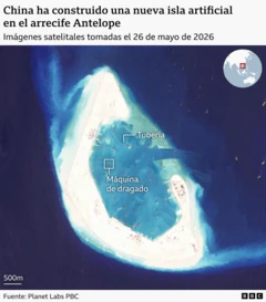 Imagen satelital del arrecife
