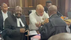 Ipob leader Nnamdi Kanu inside court 