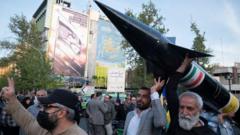 Manifestación en Irán contra Israel.