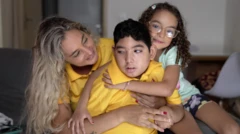 Anne Caroline Rosa con Moisés y María