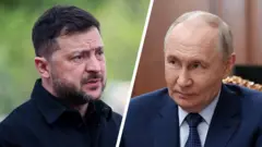 зеленский и путин - коллаж 