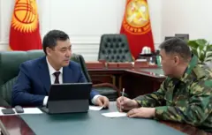 Президент Садыр Жапаров жана УКМК төрагасы Камчыбек Ташиев