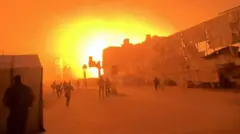 Foto do momento após o ataque ao hospital