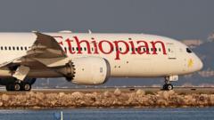 Daandiin Qilleensaa Itoophiyaa xiyyaara Boeing 787 jaha biroo ajaje