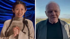 Chloe Zhao ve Anthony Hopkins