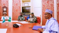 Ganawar shugaba Buhari da hafsoshin tsaro