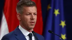 El candidato ganador, el centroderechista Péter Magyar