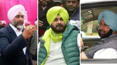 ਨਵਜੋਤ ਸਿੰਘ ਸਿੱਧੂ,ਕੈਪਟਨ ਅਮਰਿੰਦਰ ਸਿੰਘ,ਮਨਪ੍ਰੀਤ ਸਿੰਘ ਬਾਦਲ